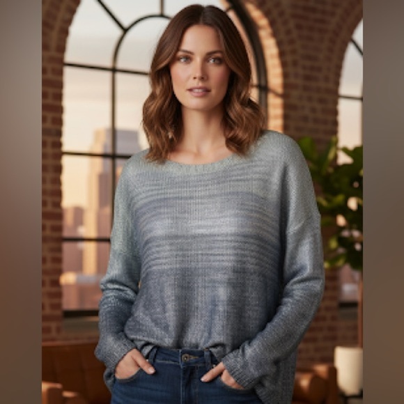 Anthropologie Willow & Clay metallic ombré sweater - Picture 1 of 7
